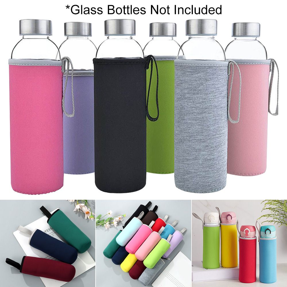 Outdoor Sport Glass Water Bottle - Outdoor sporttas, draagbare vacuümbekerhoes, glazen fleshoes,