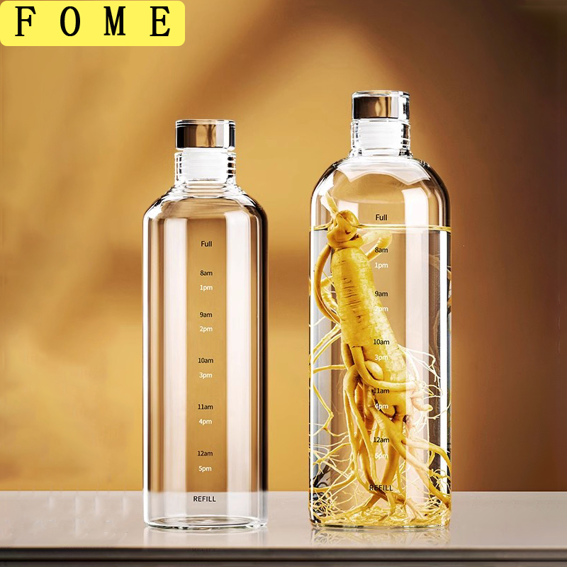 Outdoor Sport Glass Water Bottle - FOME 500/750/1000 ml Glazen Sport Waterfles